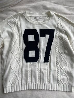 Francesca's 87 Cable Knit Crew Sweater